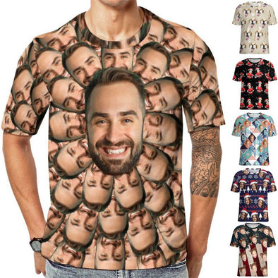 Custom T Shirts Design Your Own Photo Personalized Face Short Sleeve for Men Valentine