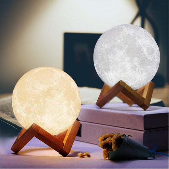 3D Lunar Lamps Daughter's Personalized Gifts Engraved for Daughter Wife Mother Day (7.9 inch/20cm) - amlion