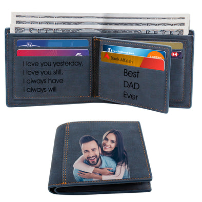 Custom Photo Wallets Color Printing Blue - amlion