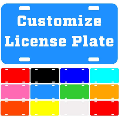 Custom License Plate with Your Image, Personalized Metal Novelty Car Tag-DoderBlue, 12" x 6"