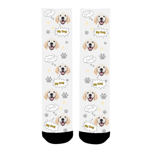Custom Photo Pet's Face "My Dog" Printed Socks - amlion
