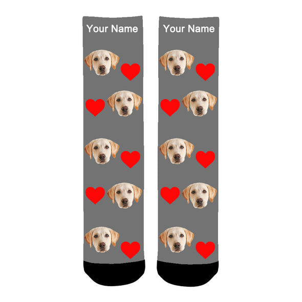 Custom  Photo Funny Dog Socks for Men Women Unisex - amlion