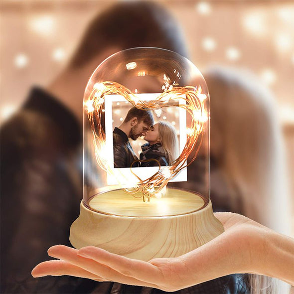 Custom Personalized Photo Night Light with LED String Light, Personalized Gifts for Christmas,Valentine's Day,Mothers Day