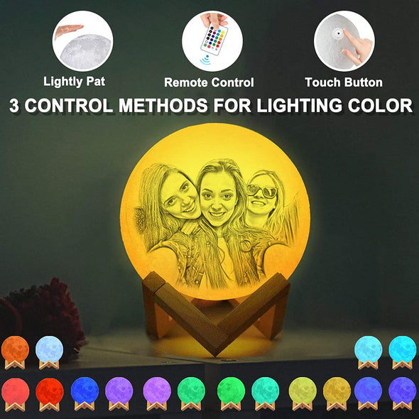 Personalized Mothers Gifts With 3D Moon Lights - amlion