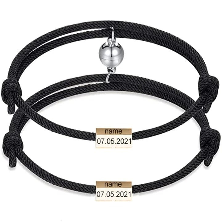 Bracelet for Couples, Custom Couple Bracelet for Him Her