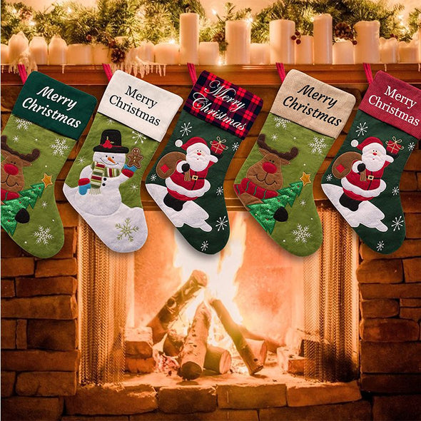 Personalized Christmas Stockings set of 2,3,4,5,6, Custom Christmas Stockings with Name Your Home Gifts for Family Friend