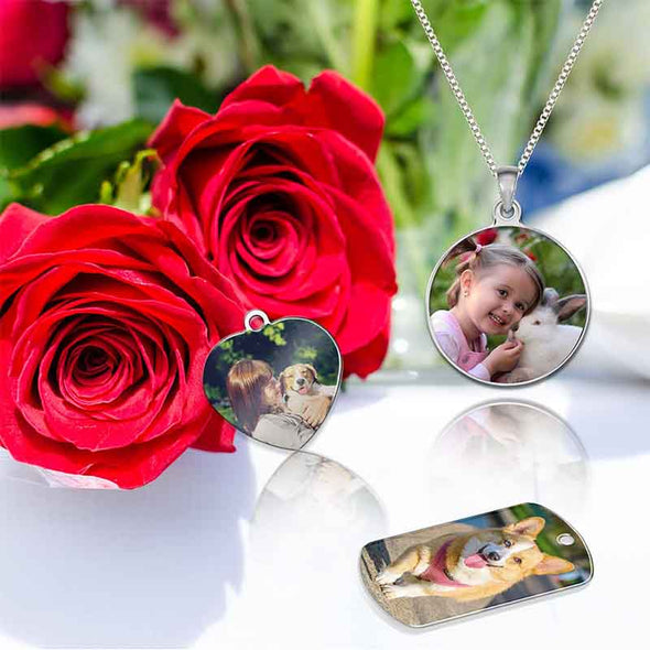 Custom Photo Necklace, Square Necklaces for Women,Keychain Ring Personalized Gifts
