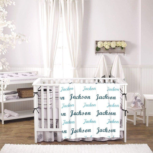 Custom Baby Blanket for Boys with Name, Personalized Baby Boy Blankets for Newboens, Infants, Toddlers
