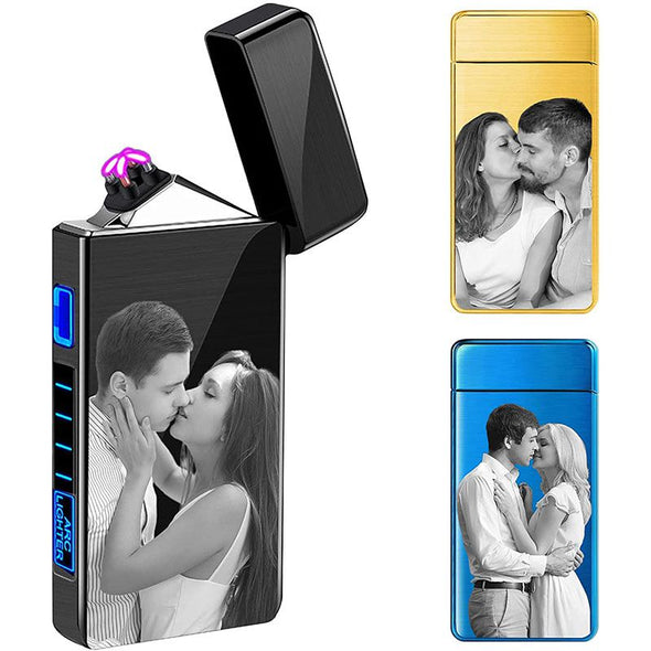 Custom Electric Lighters with Pictures, Personalized Photo Lighter Engraved for Men
