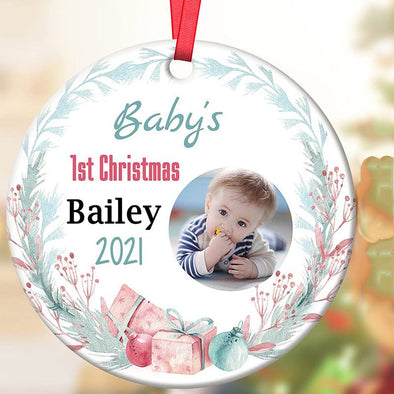 Personalized Baby Photo Christmas Ornaments, Custom Baby Ornaments Christmas, Customized Hanging Tree Ornaments Gifts