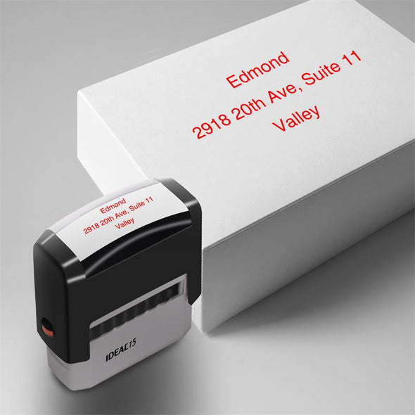 Custom Stamp Personalized-Up to 3 Lines,Self Inking Rubber Address Stamp for Return or Business - amlion