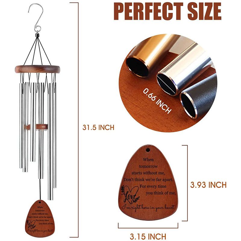 Personalized Wind Chimes Memorial Gift,Custom Sympathy Wind Chime for