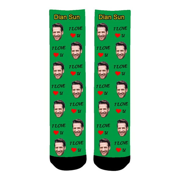 Photo Socks Personalized Funny Socks With Photo,Custom Face Socks,Put Your Photo into Socks for Men and Women - amlion