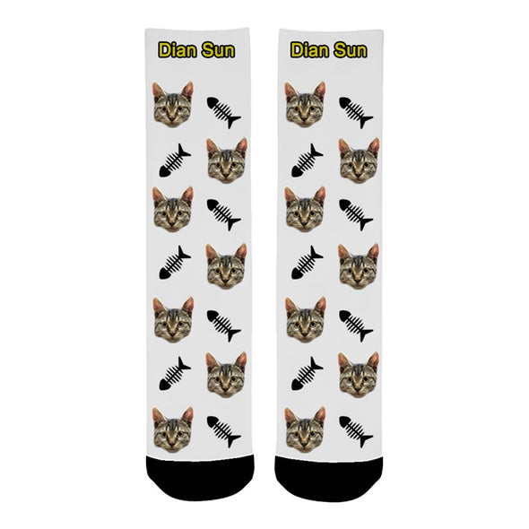 Personalized  Photo Funny Dog Cat Socks - amlion