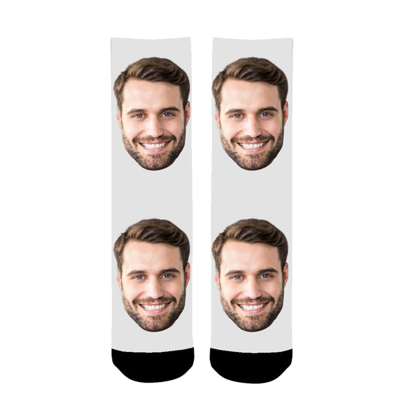 Photo Socks Personalized  Face Socks With Photo White - amlion