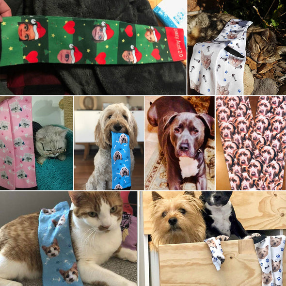 Personalized Custom Funny Photo Socks With  Dog, Cat, Other Pets Face Photo into Socks - amlion