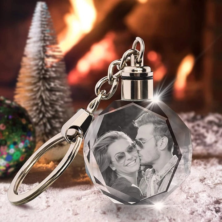 Personalized Crystal Keychain with Picture Lighted – Amlion.Store