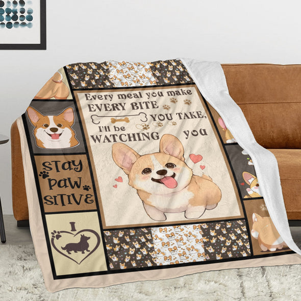 Corgi Blanket Fleece Throw Blanket Super Soft Warm Gifts for Baby Girls Boys Kids Mom Grandma Room Decor