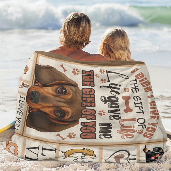 Dachshund Pattern Blanket Fleece Throw Blanket Super Soft Warm Gifts for Baby Girls Boys Kids Mom Grandma Room Decor