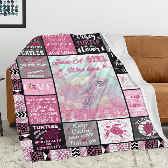 Turtle Pattern Blanket Fleece Throw Blanket Super Soft Warm Gifts for Baby Girls Boys Kids Mom Grandma Room Decor