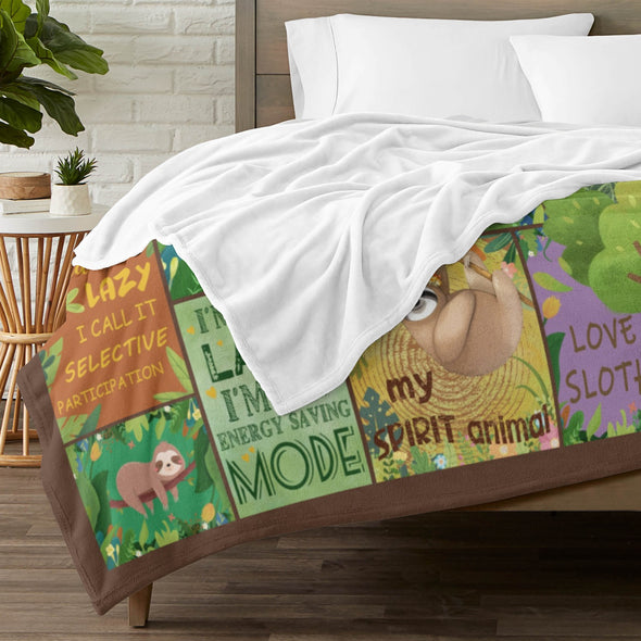 Sloth Blanket Gifts for Women Girls, Cozy Soft Sloths Throw Blanket for Men Kids Boys Christmas Birthday