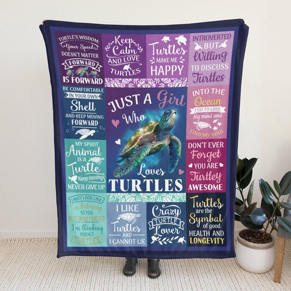 Turtle Pattern Blanket Fleece Throw Blanket Super Soft Warm Gifts for Baby Girls Boys Kids Mom Grandma Room Decor