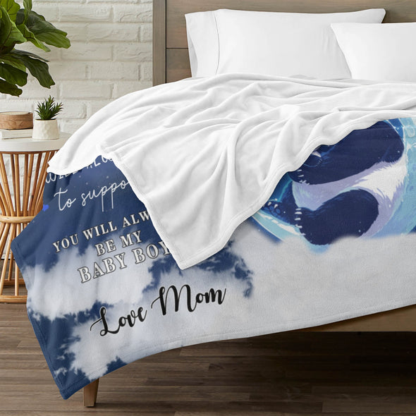 Panda Pattern Blanket Fleece Throw Blanket Super Soft Warm Gifts for Baby Girls Boys Kids Mom Grandma Room Decor