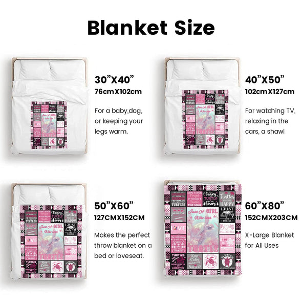Turtle Pattern Blanket Fleece Throw Blanket Super Soft Warm Gifts for Baby Girls Boys Kids Mom Grandma Room Decor