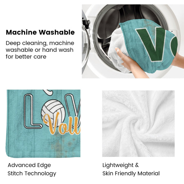 Volleyball Pattern Blanket Fleece Throw Blanket Super Soft Warm Gifts for Baby Girls Boys Kids Mom Grandma Room Decor