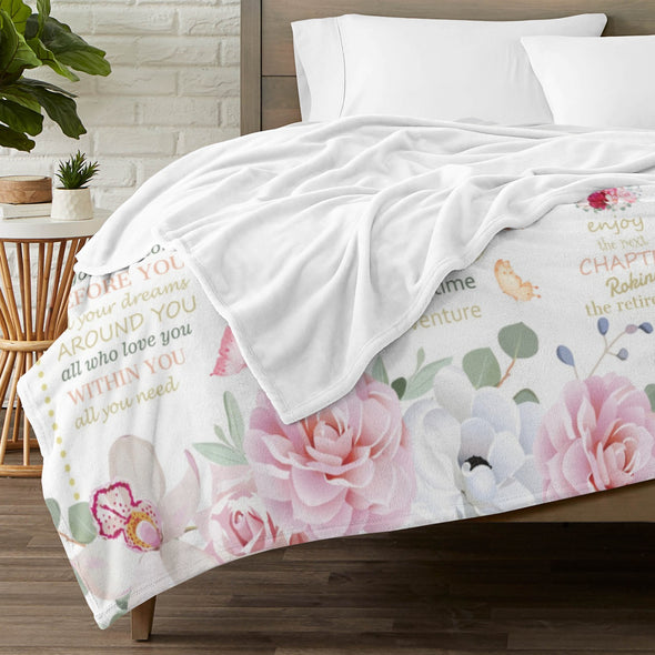 Retirement Blanket Gifts for Women/Men, Funny Farewell Throw Blanket for Going Away Gift, Coworker Leaving Gift