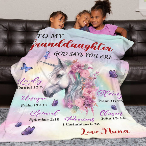 Unicorn Throw Blanket Super Soft Warm Cozy Fuzzy Plush Blanket Gifts for Girls Boys Kids Room Decor