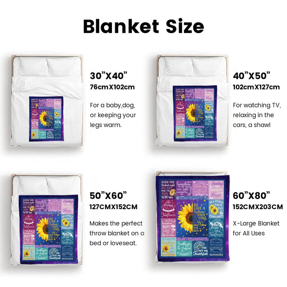 Sunflower Blanket Fleece Throw Blanket Super Soft Warm Gifts for Baby Girls Boys Kids Mom Grandma Room Decor