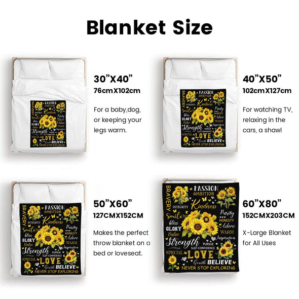 Sunflower Blanket Fleece Throw Blanket Super Soft Warm Gifts for Baby Girls Boys Kids Mom Grandma Room Decor