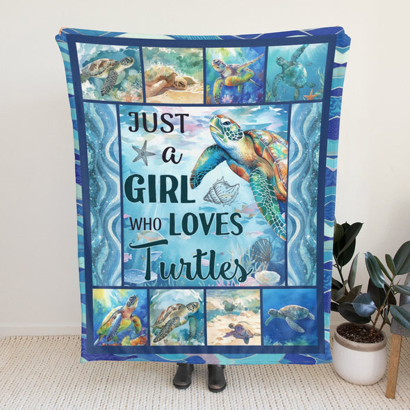 Turtle Pattern Blanket Fleece Throw Blanket Super Soft Warm Gifts for Baby Girls Boys Kids Mom Grandma Room Decor