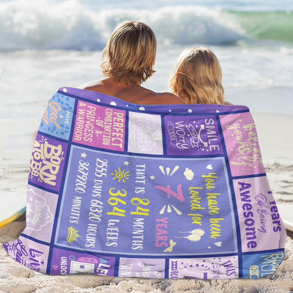 Birthday Gifts for Women Blanket, Happy Birthday Decorations Throw for Girls Her Friend Mom Sister Grandma Wife