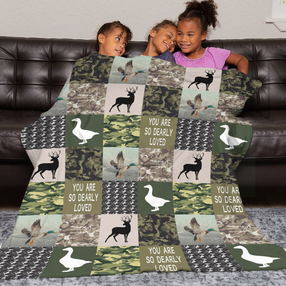 Deer Pattern Blanket Fleece Throw Blanket Super Soft Warm Gifts for Baby Girls Boys Kids Mom Grandma Room Decor