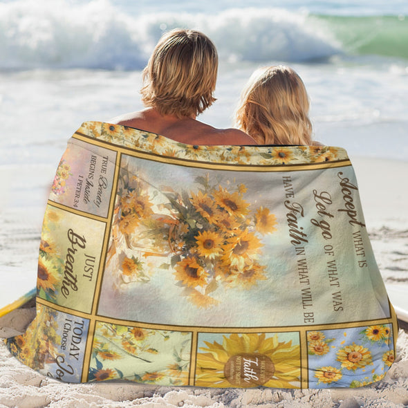Sunflower Blanket Fleece Throw Blanket Super Soft Warm Gifts for Baby Girls Boys Kids Mom Grandma Room Decor