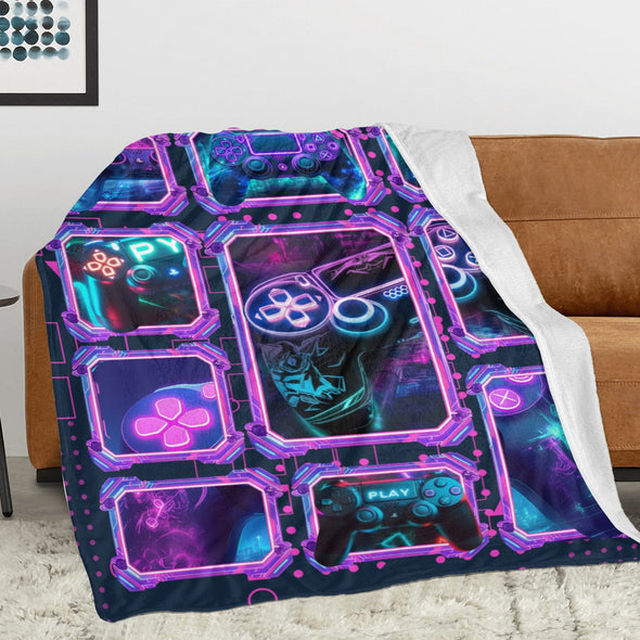 Gamer Blanket Fleece Throw Blanket Super Soft Warm Gifts for Baby Girls Boys Kids Mom Grandma Room Decor