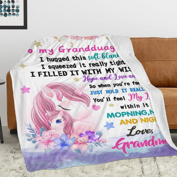 Unicorn Throw Blanket Super Soft Warm Cozy Fuzzy Plush Blanket Gifts for Girls Boys Kids Room Decor