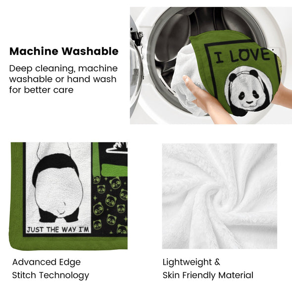 Panda Pattern Blanket Fleece Throw Blanket Super Soft Warm Gifts for Baby Girls Boys Kids Mom Grandma Room Decor