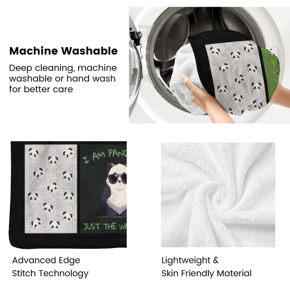 Panda Pattern Blanket Fleece Throw Blanket Super Soft Warm Gifts for Baby Girls Boys Kids Mom Grandma Room Decor