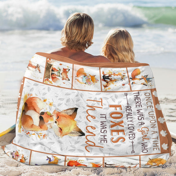 Fox Pattern Blanket Fleece Throw Blanket Super Soft Warm Gifts for Baby Girls Boys Kids Mom Grandma Room Decor