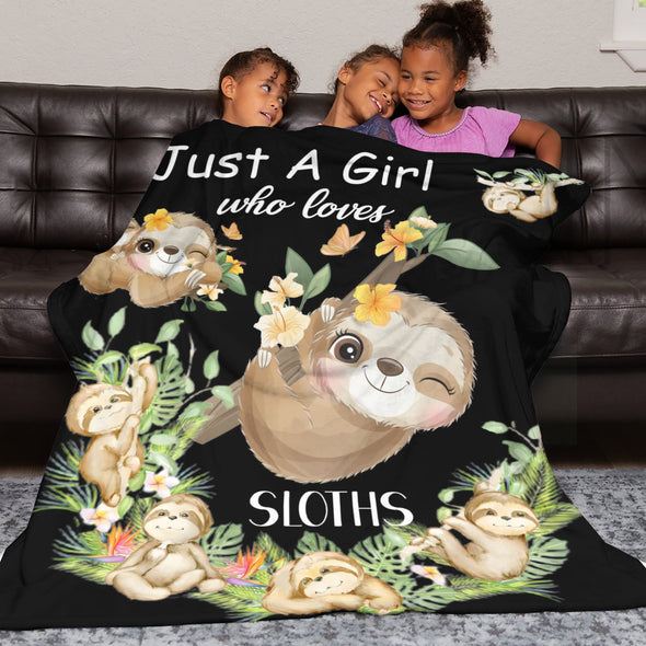 Sloth Blanket Gifts for Women Girls, Cozy Soft Sloths Throw Blanket for Men Kids Boys Christmas Birthday