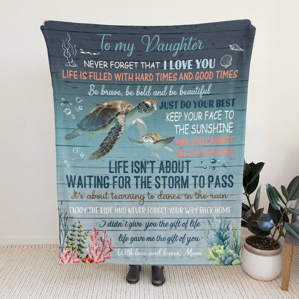 Turtle Pattern Blanket Fleece Throw Blanket Super Soft Warm Gifts for Baby Girls Boys Kids Mom Grandma Room Decor