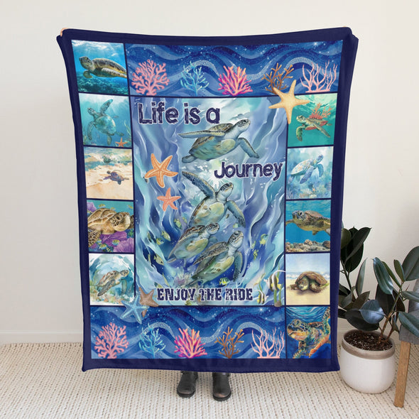 Turtle Pattern Blanket Fleece Throw Blanket Super Soft Warm Gifts for Baby Girls Boys Kids Mom Grandma Room Decor