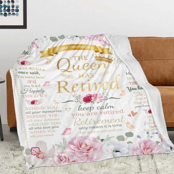 Retirement Blanket Gifts for Women/Men, Funny Farewell Throw Blanket for Going Away Gift, Coworker Leaving Gift