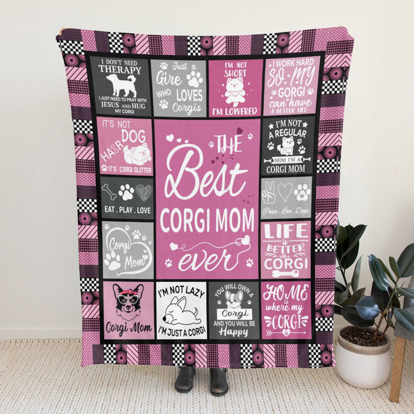 Corgi Blanket Fleece Throw Blanket Super Soft Warm Gifts for Baby Girls Boys Kids Mom Grandma Room Decor