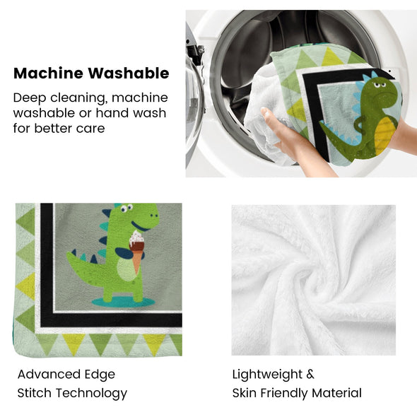 Dinosaur Blanket for Boys Kids Soft Flannel Blanket for Children's Toys are Suitable for Beds, Sofas and School Lunch Break-2-hml Balnket