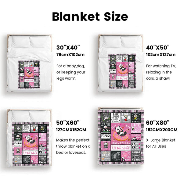 Panda Pattern Blanket Fleece Throw Blanket Super Soft Warm Gifts for Baby Girls Boys Kids Mom Grandma Room Decor