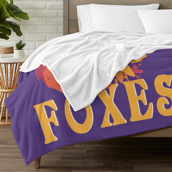 Fox Pattern Blanket Fleece Throw Blanket Super Soft Warm Gifts for Baby Girls Boys Kids Mom Grandma Room Decor